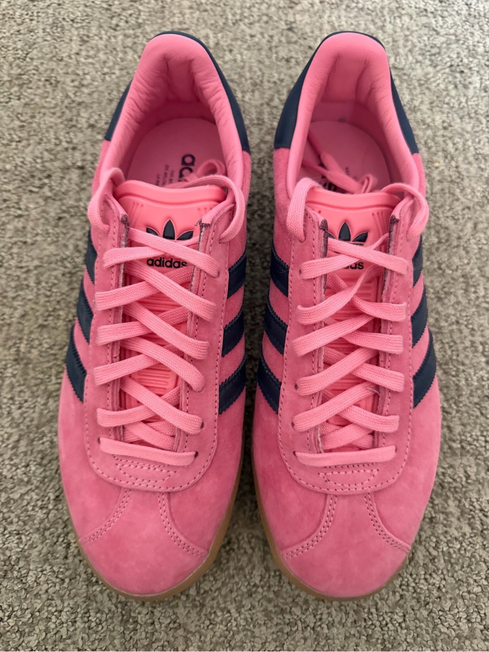 Adidas Gazelle Sneakers Bliss Pink Dark Blue - Picture 1 of 7